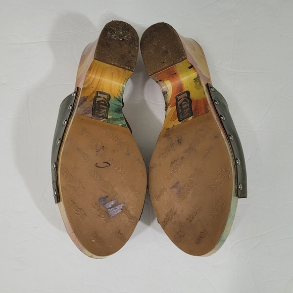 Korks by Kork Ease Painted Wood Studded Clogs - Picture 8 of 10